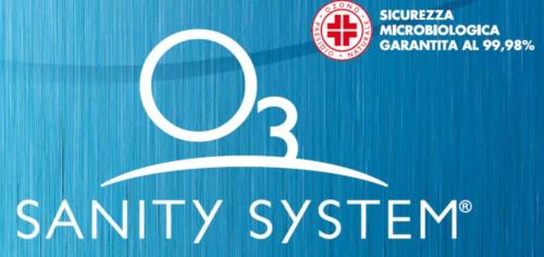 a sign that reads santry system with a swirl at Albergo Ristorante Baraglia in Mello