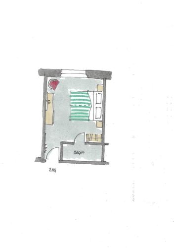 a floor plan of a house at Hotel Paradiso Conca d'Oro in Nago-Torbole
