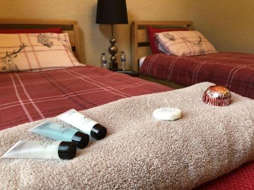 Letto o letti in una camera di Castle Walk Bed & Breakfast