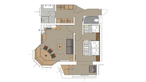 Pelan lantai bagi Apartments & Garni Alpenrose