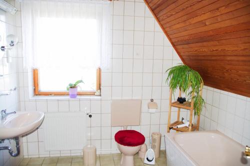 Koupelna v ubytování Haus Strandlöper