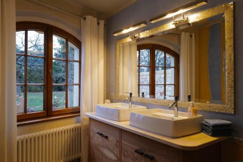 Ένα μπάνιο στο Ferienhaus Zur Ausspanne