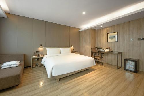 Voodi või voodid majutusasutuse Atour Hotel Xi'an Gaoxin Branch toas