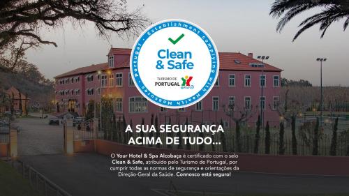 Um certificado, prêmio, placa ou outro documento exibido em Your Hotel & Spa Alcobaça