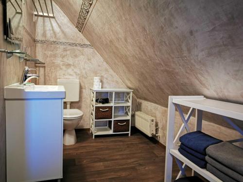 Ένα μπάνιο στο Familienfreundlicher Landurlaub im Gutshaus