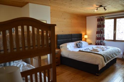 Cama o camas de una habitación en Chalet Morville