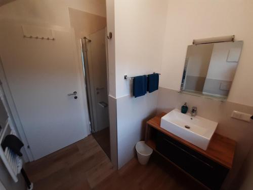 Koupelna v ubytování Haus Putzas Appartment