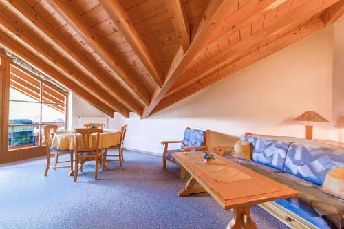 Χώρος καθιστικού στο Petrushof Ferienwohnung Vogelspitz