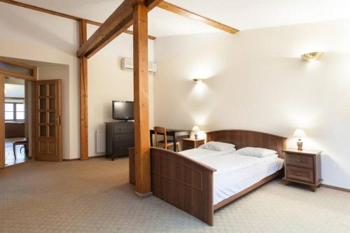 Posteľ alebo postele v izbe v ubytovaní FLORIANSKA Penthouse DeLux