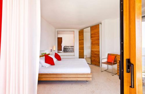 Ένα ή περισσότερα κρεβάτια σε δωμάτιο στο Hotel Villa Mahal