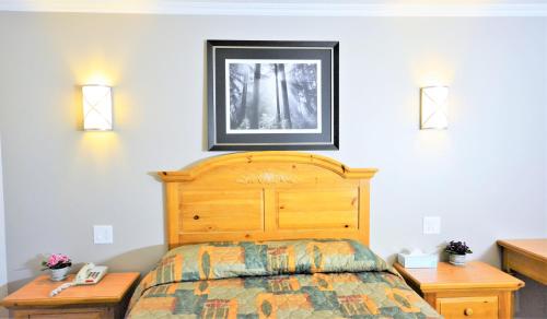 Кровать или кровати в номере Knights Inn Colonial Fireside Inn