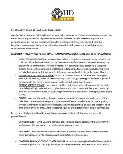a screenshot of a document with the edit button highlighted at Hotel Daniel in Basiano