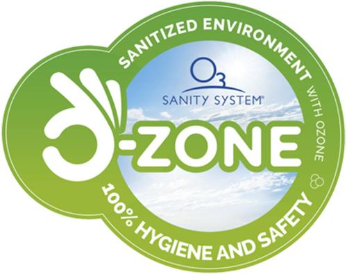a green logo with the words zone and the words emergencyciplinary samity system at LA CASA DEI NONNI con SPA privata su richiesta in Pont Canavese
