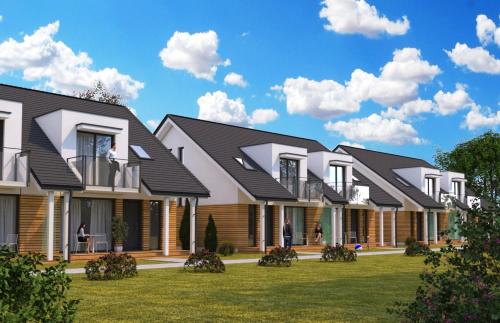 a rendering of a row of houses at Apartamenty Amber House in Dźwirzyno