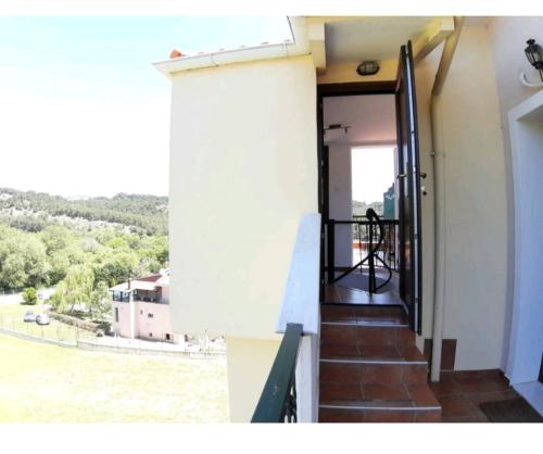a view from the balcony of a house at Studio Acropolis Serres With Parking Next to Center in Serres