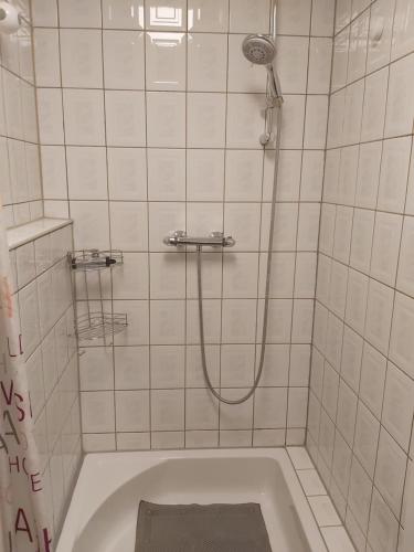 Ένα μπάνιο στο Ferienwohnung Dinnebier