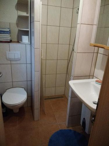 Koupelna v ubytování Fewo Frank