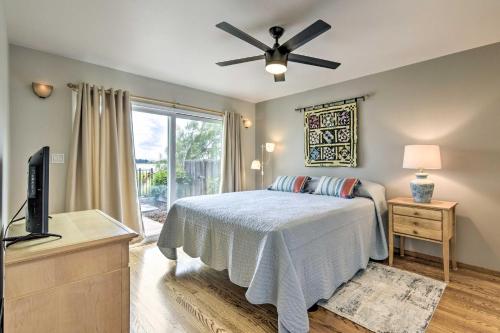 A bed or beds in a room at Ideally Located San Francisco Bay Home with Sunroom!