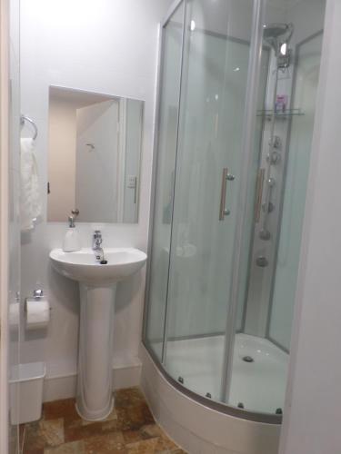 Koupelna v ubytování Carolina Hostal