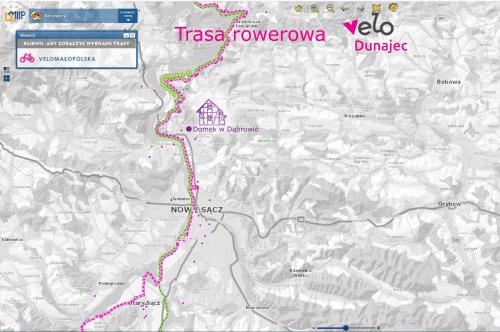 a map of the tasoko canyon divide at Domek w Dąbrowie in Wielogłowy