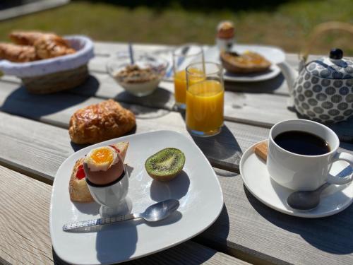 Frukostalternativ för gäster på La Rose des Vents