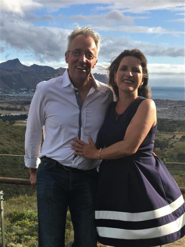 a man and a woman posing for a picture at Khashamongo B & B in Somerset West