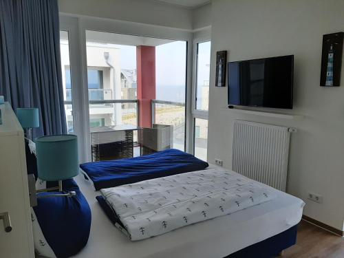 Postel nebo postele na pokoji v ubytování Residenz Bollwark Port Olpenitz