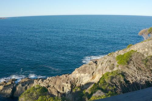 a view of the ocean from a cliff at Eagle Heights Holiday Units in Eden