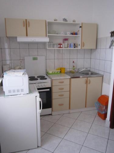 Η κουζίνα ή μικρή κουζίνα στο Apartmani Lukačić