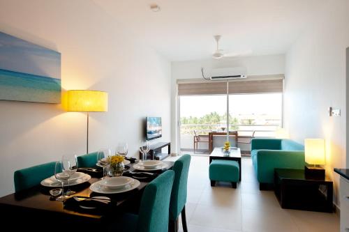 Zona de estar de The Beach Apartments