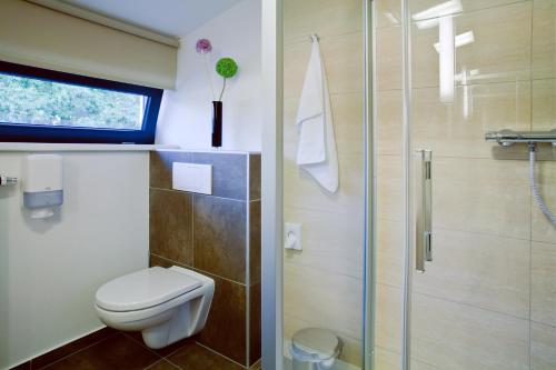 Koupelna v ubytování Hotel Zámecká Sýpka