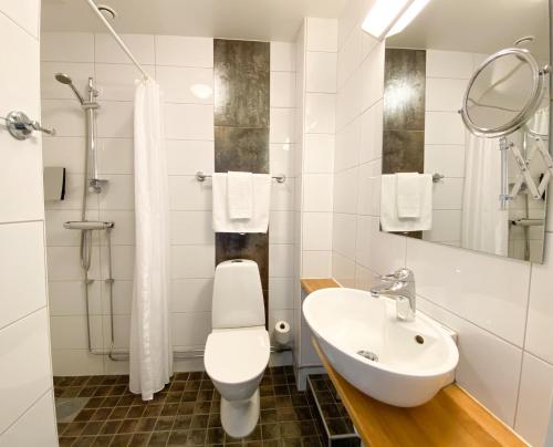Koupelna v ubytování Hotel Jämteborg