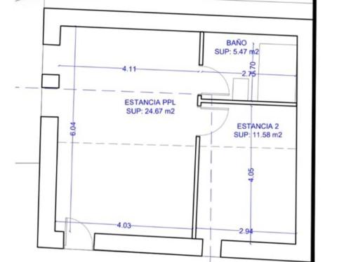 a floor plan of a bathroom with diagrams at Pedra da Lan - una casita de piedra in Cangas de Morrazo