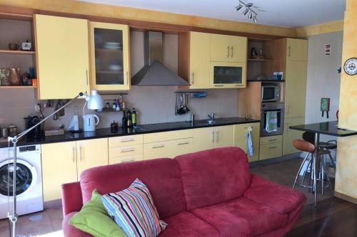A kitchen or kitchenette at Lavra Sea & Sun Beach Apartment (up to 4 guests)