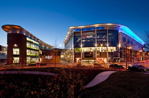 a large building with a lot of lights on at Saffron Court by Wycombe Apartments - Apt 06 in High Wycombe