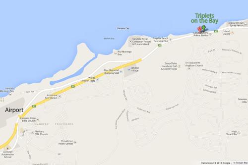 a map of the proposed upgrade to the riverfront at Triplets on the Bay in Montego Bay