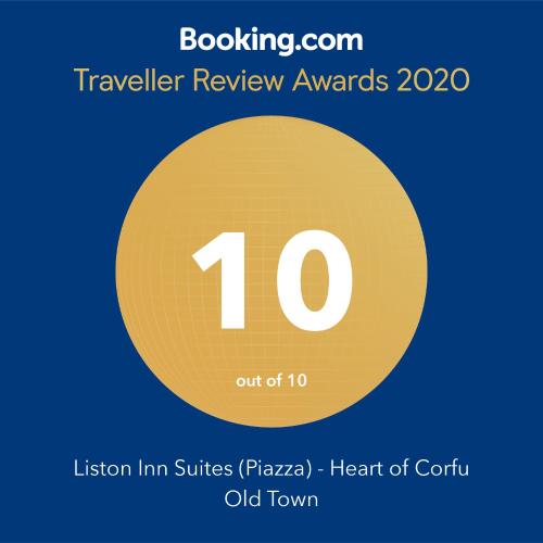 a yellow circle with the number on it at Liston Inn Suites (Piazza) - Heart of Corfu Old Town in Corfu Town
