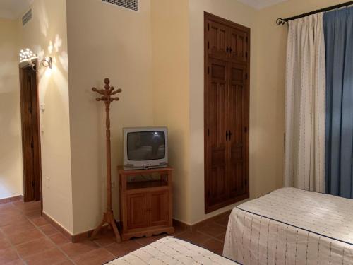 TV a/nebo společenská místnost v ubytování Habitaciones rurales Venta Pedro