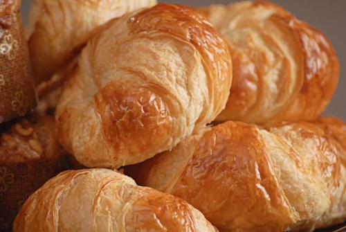 a pile of croissants sitting on top of each other at Hyatt Regency Fuzhou Cangshan in Fuzhou