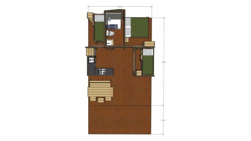 un plan d'étage d'une maison dans l'établissement Lodgetent, à Goebelsmuhle