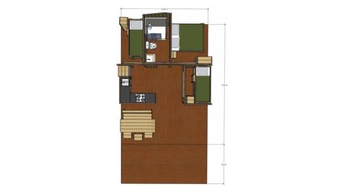 plan piętra domu w obiekcie Lodgetent w mieście Goebelsmuhle
