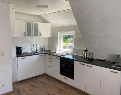 Kuchyň nebo kuchyňský kout v ubytování Ferienwohnungen Thingslinde