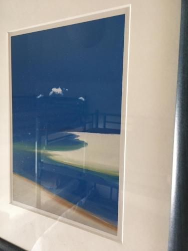 a picture of a view of the ocean from a window at Pantyrathro International Hostel in Carmarthen