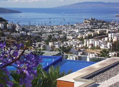 a view of the city from a villa at Hillstone Bodrum Hotel & Spa in Bodrum City
