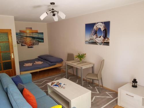 Predel za sedenje v nastanitvi SoSopot Apartament przy Plaży -150m, 2-4 osoby, parking