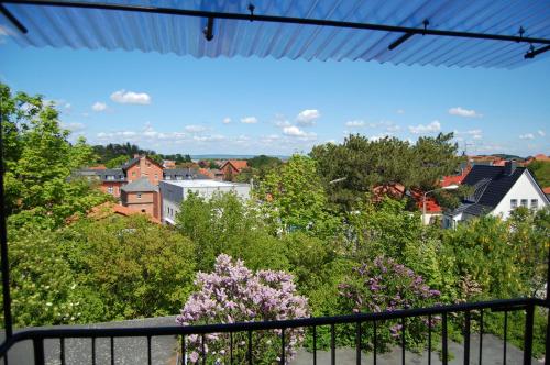 a view of a city from a balcony at Ferienwohnung Hertha in Wernigerode