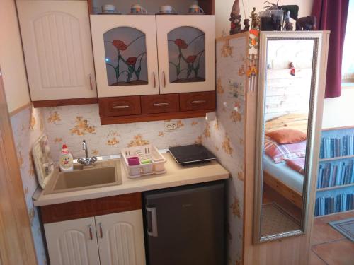Kuchyňa alebo kuchynka v ubytovaní Virág Apartmanház