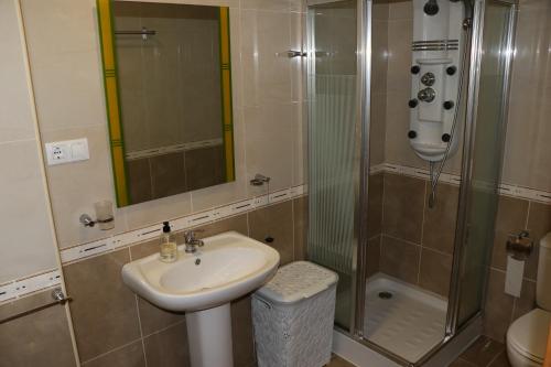 Koupelna v ubytování Apartamentos Lidia