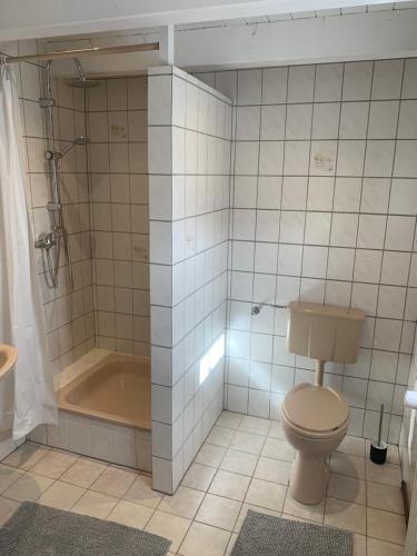 Koupelna v ubytování Ferienhaus Anker an der Nordsee