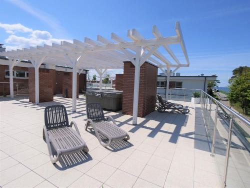 Balkon oz. terasa v nastanitvi Baltic Vip Apartamenty Premium przy plaży Klifowa- Morska